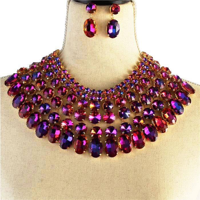 Crystal Evening Necklace Set