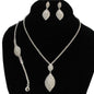 Rhinestones Ovaldrop 3pcs Necklace Set