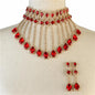 Crystal Fringed Choker Set