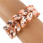 Crystal Leaf Stretch Bangle