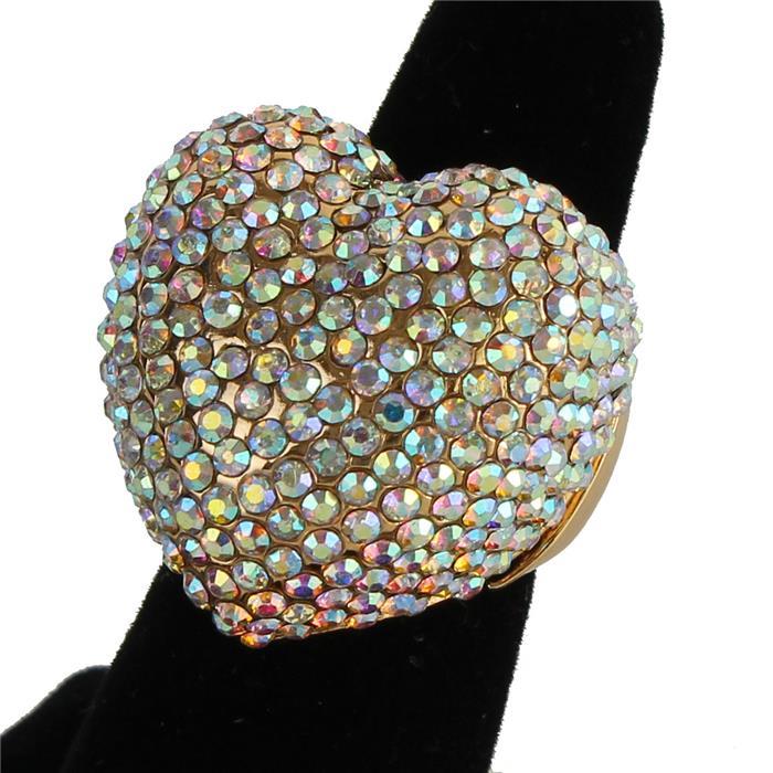 Fashoin Rhinestones Heart Ring