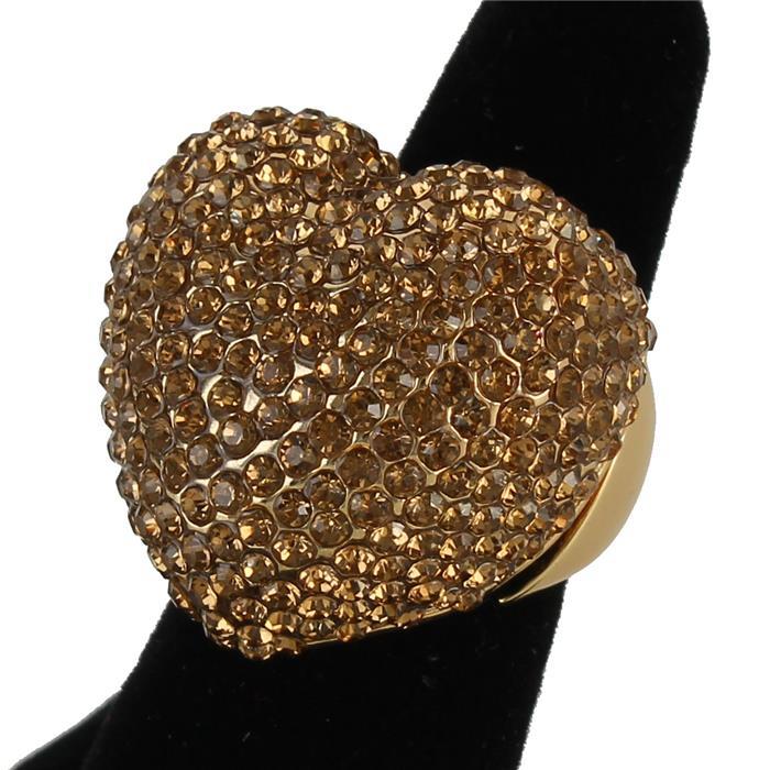 Fashoin Rhinestones Heart Ring