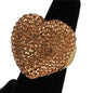 Fashoin Rhinestones Heart Ring