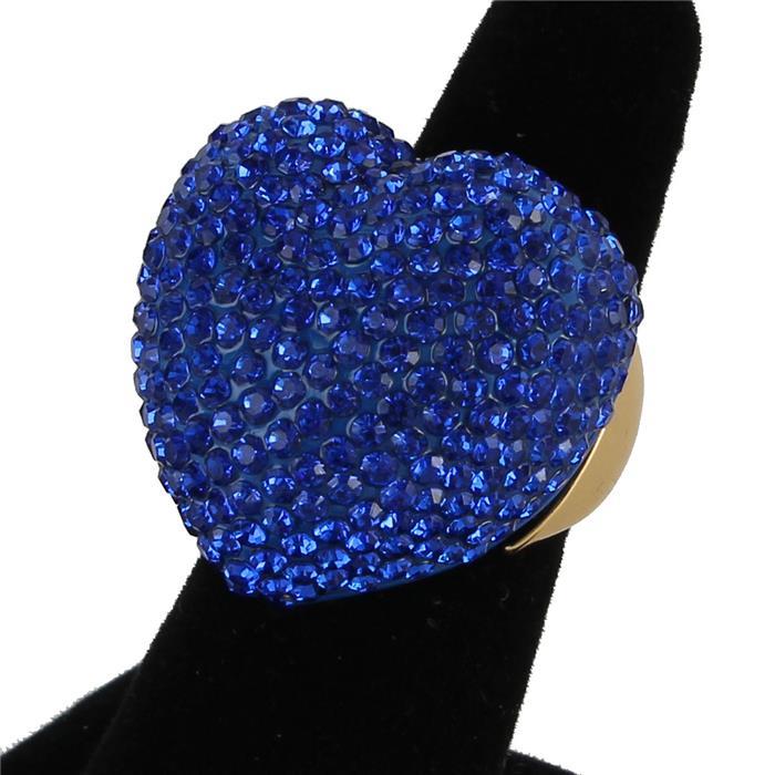 Fashoin Rhinestones Heart Ring