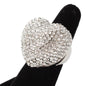 Fashoin Rhinestones Heart Ring