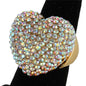 Fashoin Rhinestones Heart Ring