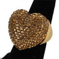 Fashoin Rhinestones Heart Ring