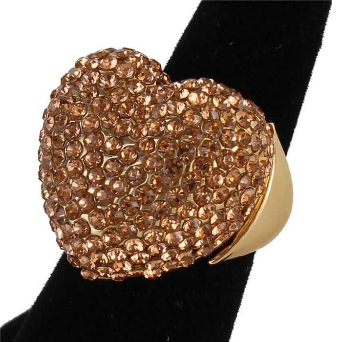 Fashoin Rhinestones Heart Ring