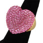 Fashoin Rhinestones Heart Ring