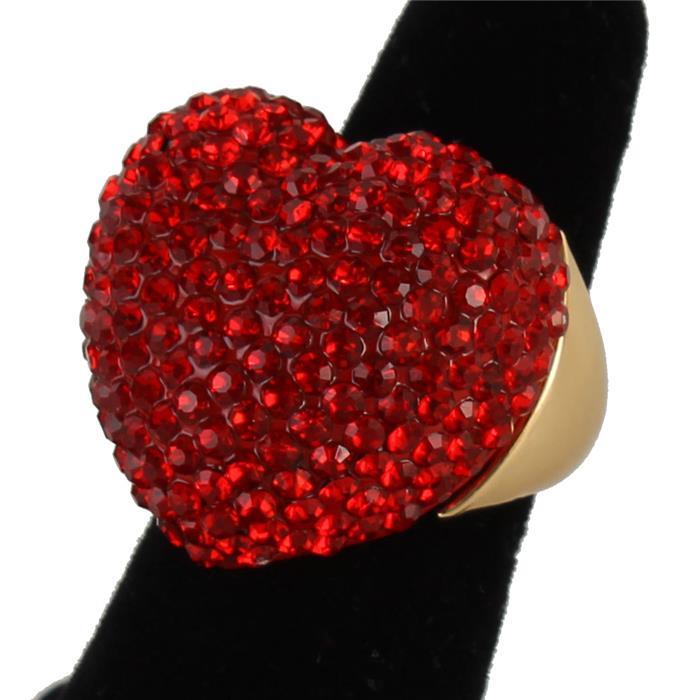 Fashoin Rhinestones Heart Ring