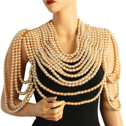 Multilayer Shoulder Drop  Body Chain