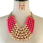 Pearl Five layereds Necklace Set