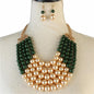 Pearl Five layereds Necklace Set