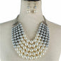 Pearl Five layereds Necklace Set