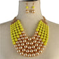 Pearl Five layereds Necklace Set