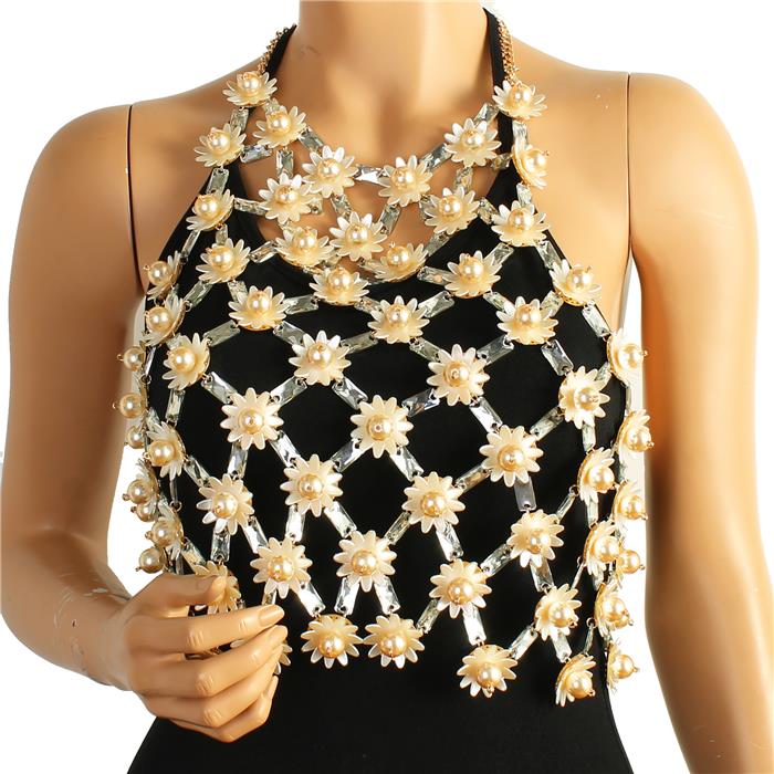 Pearl Flower Body Chain