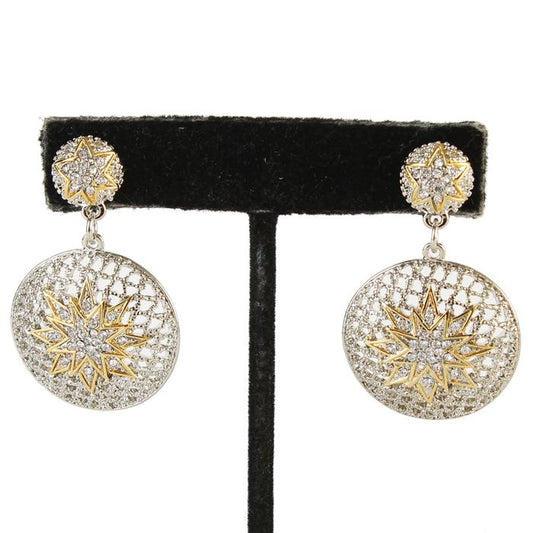 CZ Round Star Earring