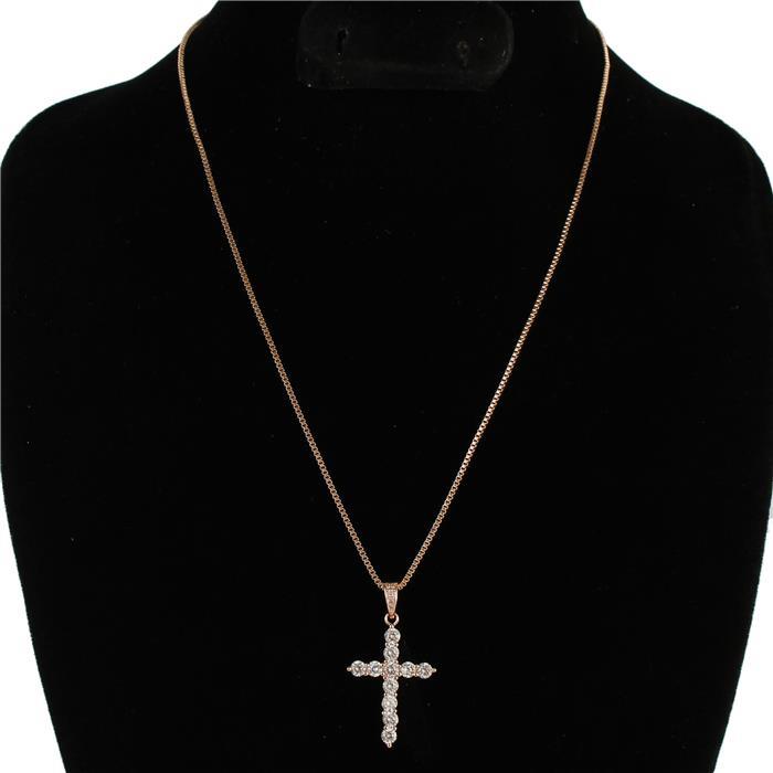 Cubic Zirconia Cross Necklace