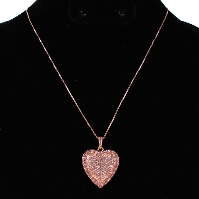 Cubic Zirconia Heart Necklace