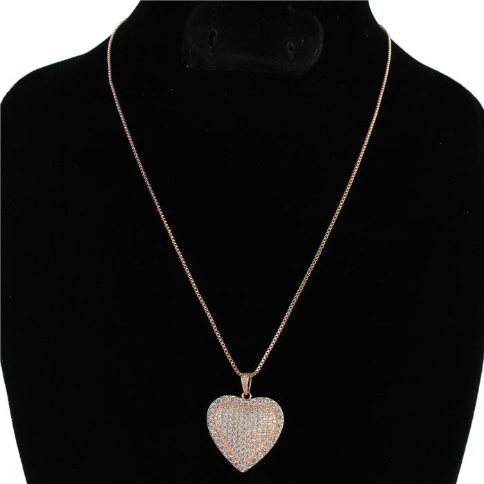 Cubic Zirconia Heart Necklace