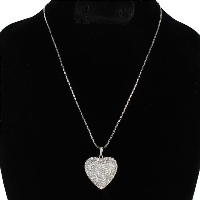 Cubic Zirconia Heart Necklace