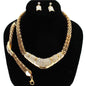 Metal Rhinestones 3 Pcs Necklace Set