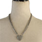 Metal Multi Chain Heart Necklace Set