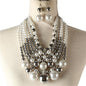 Pearls Metal Multilayereds Necklace Set