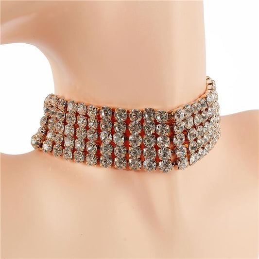 Crystal 5 Row Choker