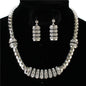 Metal Rhinestone Necklace Set