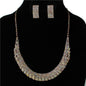 Rhinestone Clip On Necklace Set