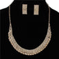 Rhinestone Clip On Necklace Set