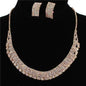 Rhinestone Clip On Necklace Set