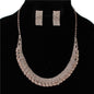 Rhinestone Clip On Necklace Set