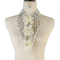 Pearl Fringed Flower Necklace Set