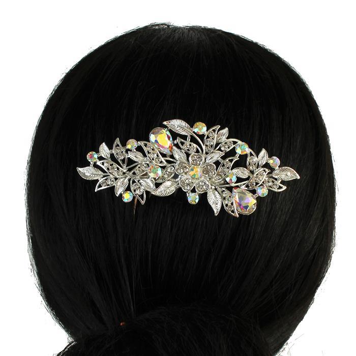 Rhinestones Flower Hair Comb