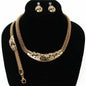 Metal Rhinestone 3 Pcs Necklace Set