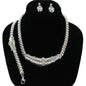 Metal Rhinestone 3 Pcs Necklace Set