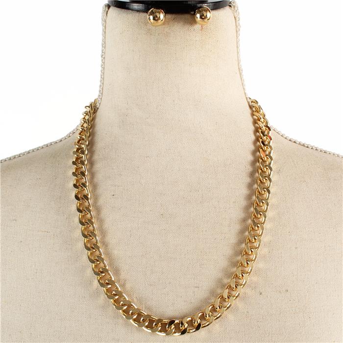 Metal Chain Necklace Set