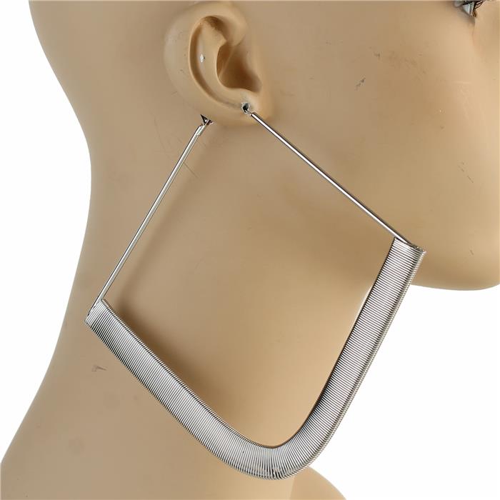 120mm Metal Square Earring