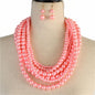 Pearl 7 Layers Necklace Set