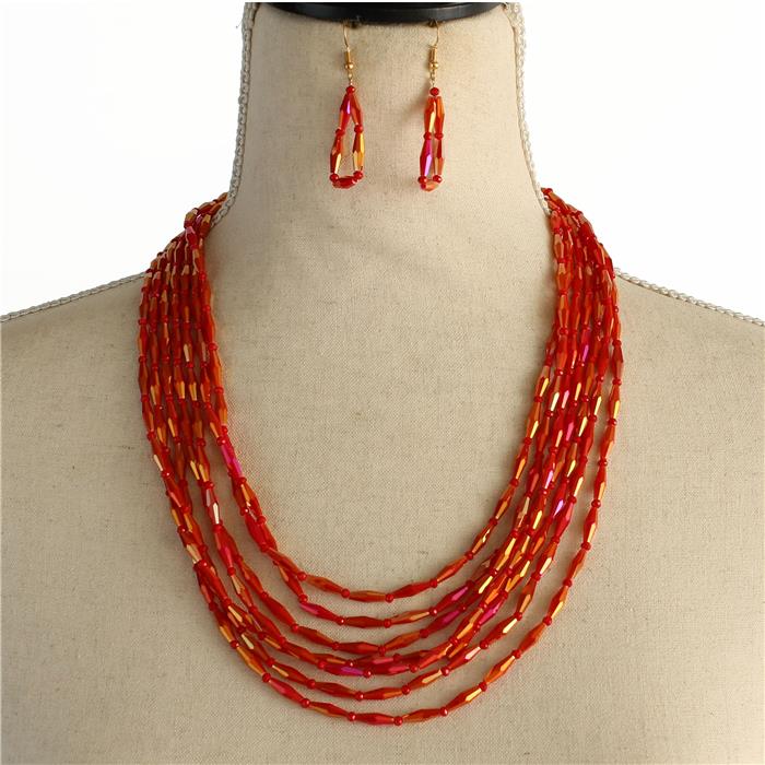 Fashion Multilayereds Beads Necklace Set