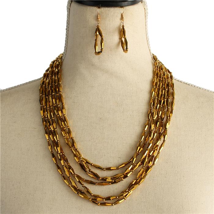 Fashion Multilayereds Beads Necklace Set