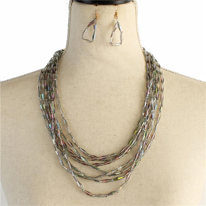 Fashion Multilayereds Beads Necklace Set