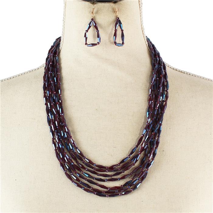 Fashion Multilayereds Beads Necklace Set