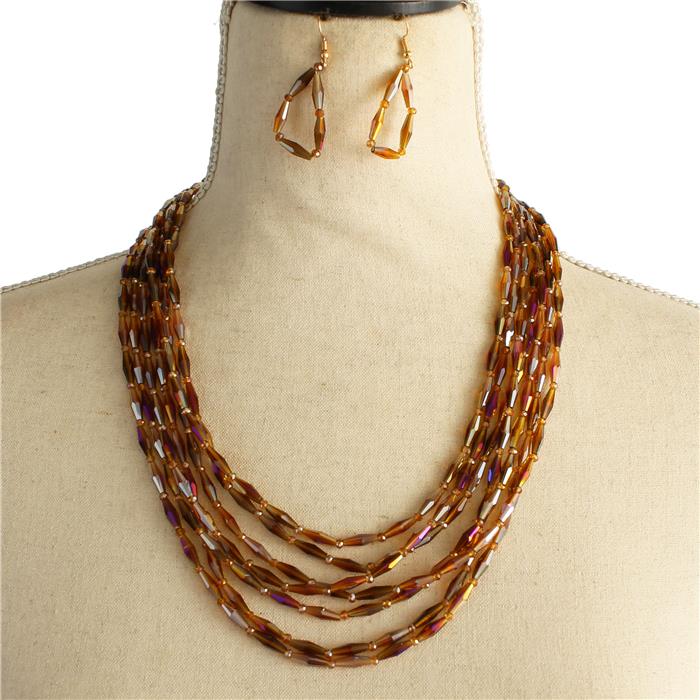 Fashion Multilayereds Beads Necklace Set