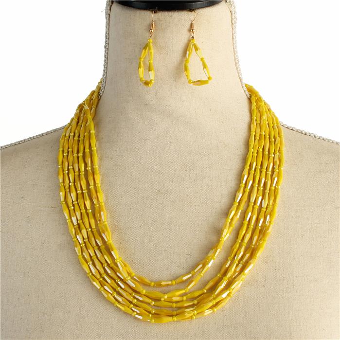 Fashion Multilayereds Beads Necklace Set