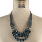 Fashion Crystal Beads Round Necklace Set