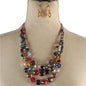 Fashion Crystal Beads Round Necklace Set