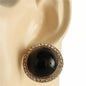 Pearl With Rhinestones Clip-On Earring